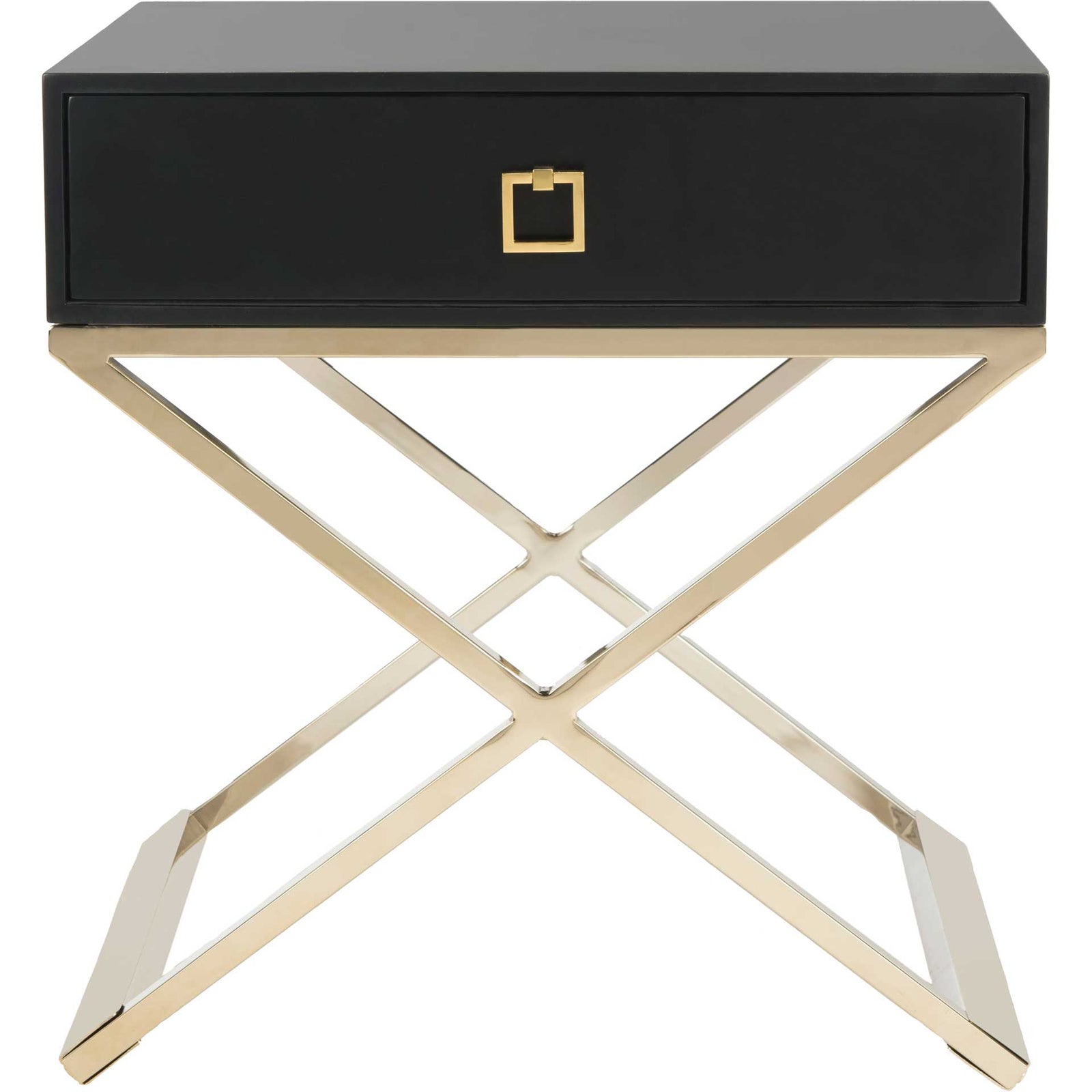 Zariah Modern Cross Leg End Table Black