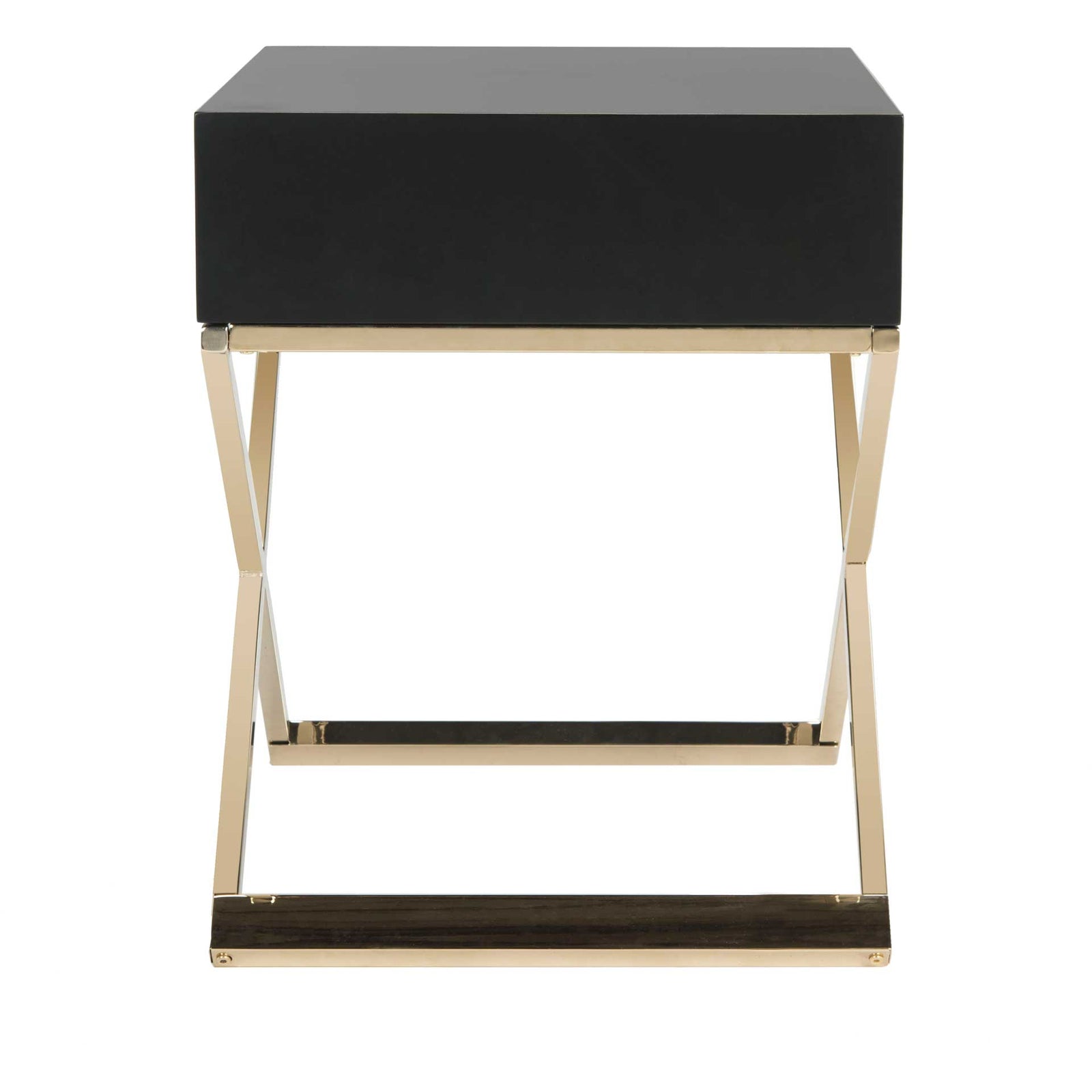 Zariah Modern Cross Leg End Table Black