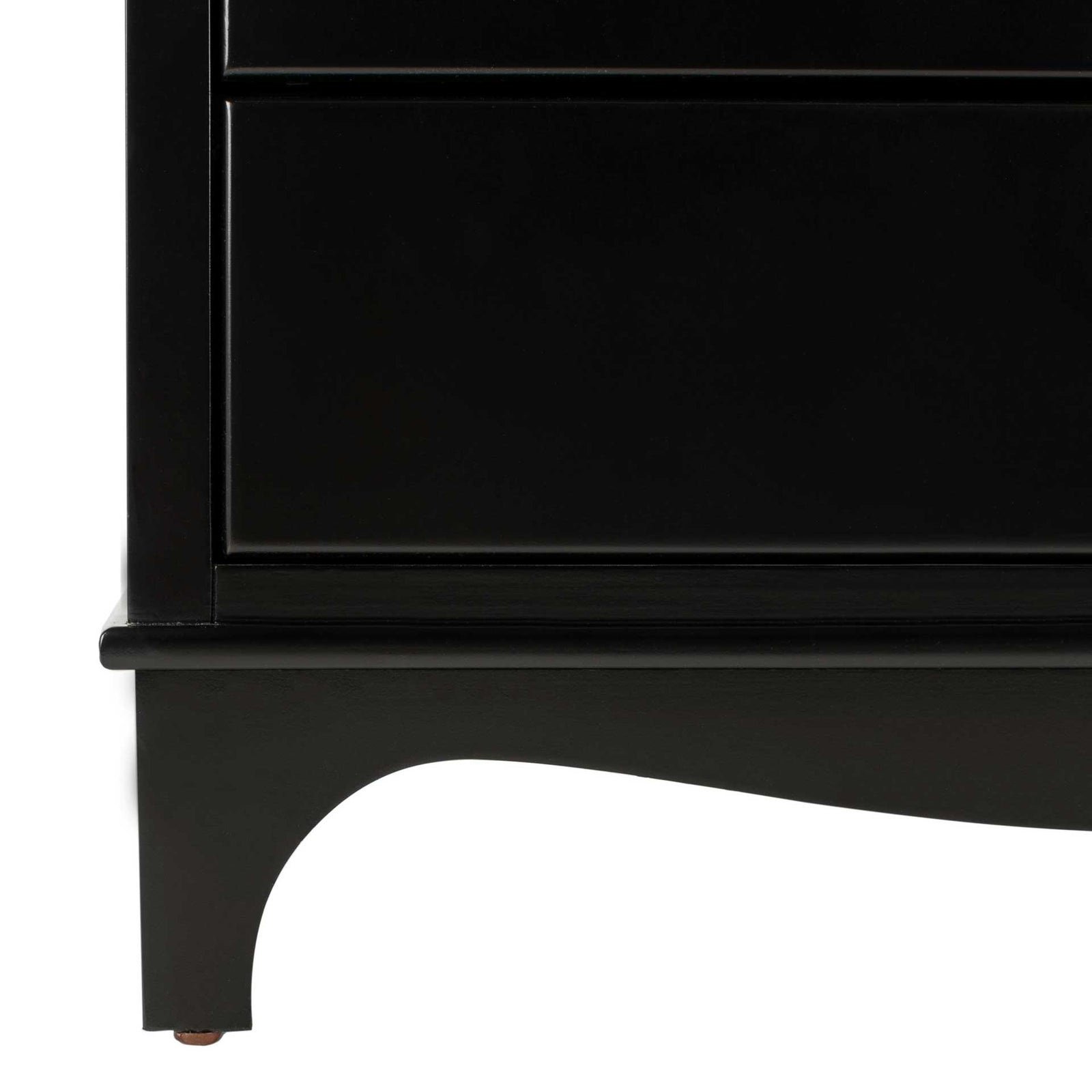 Hamden 3 Drawer Contemporary Nightstand Black