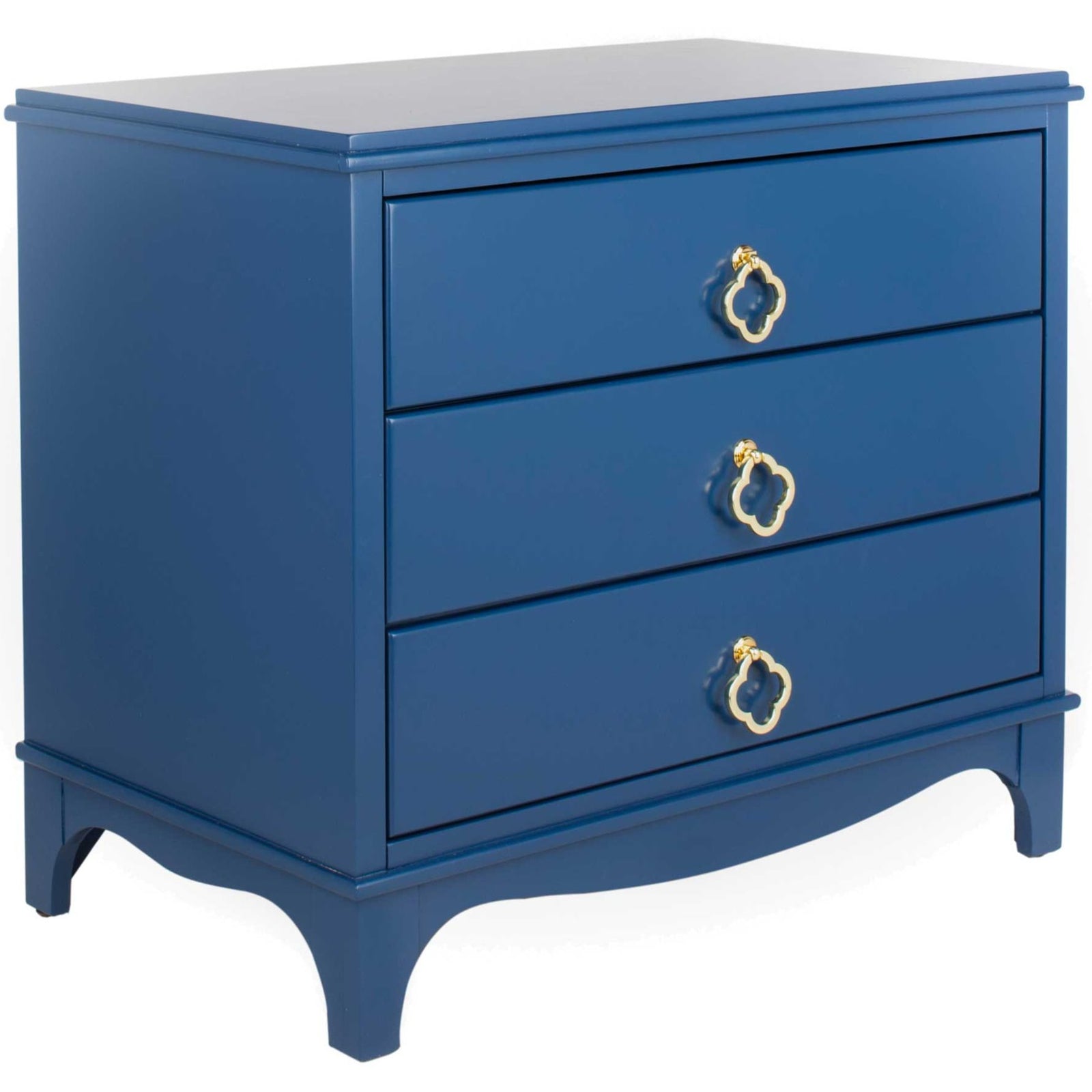 Hamden 3 Drawer Contemporary Nightstand Navy