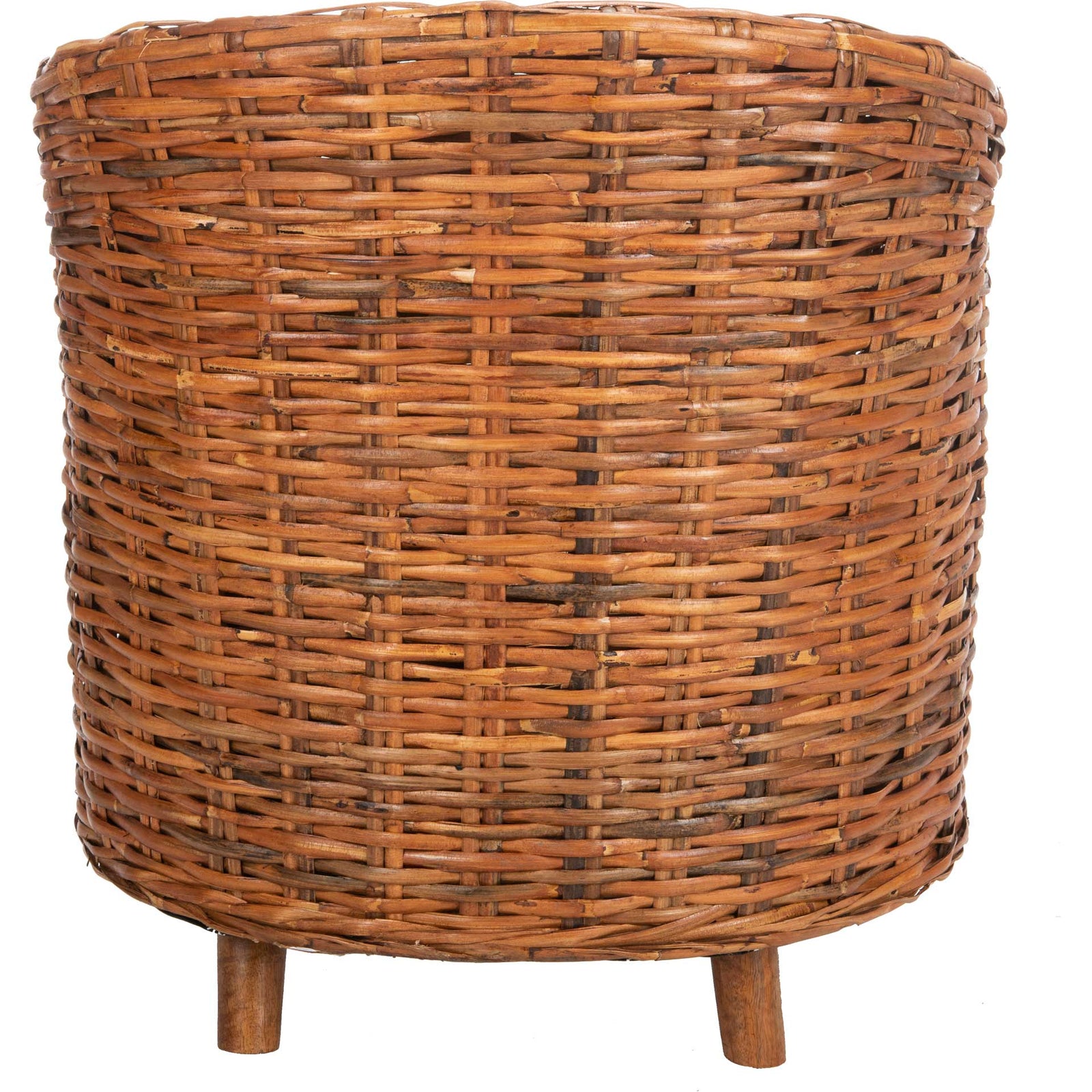 Omar Rattan Barrel Chair Honey/White