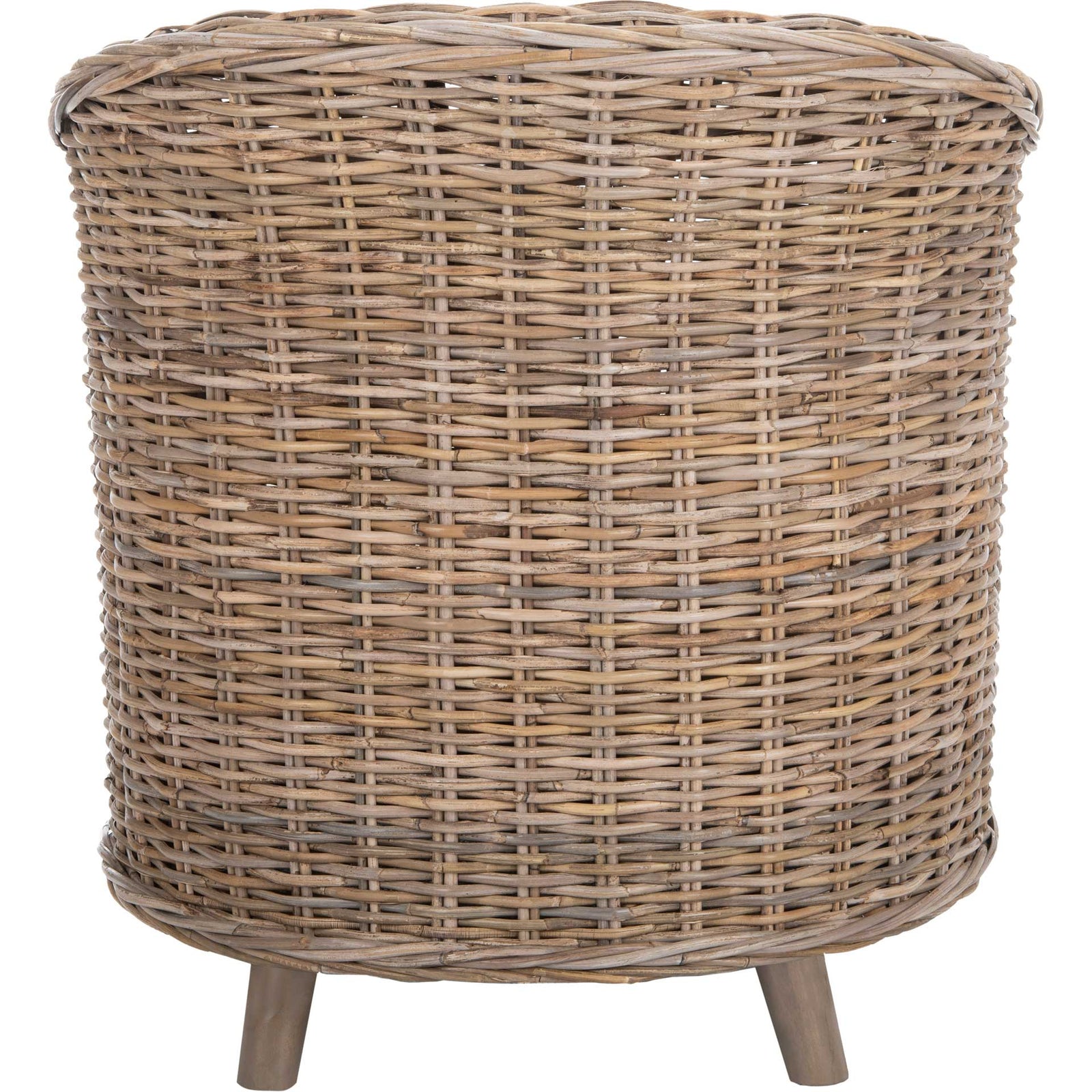 Omar Rattan Barrel Chair Natural/White