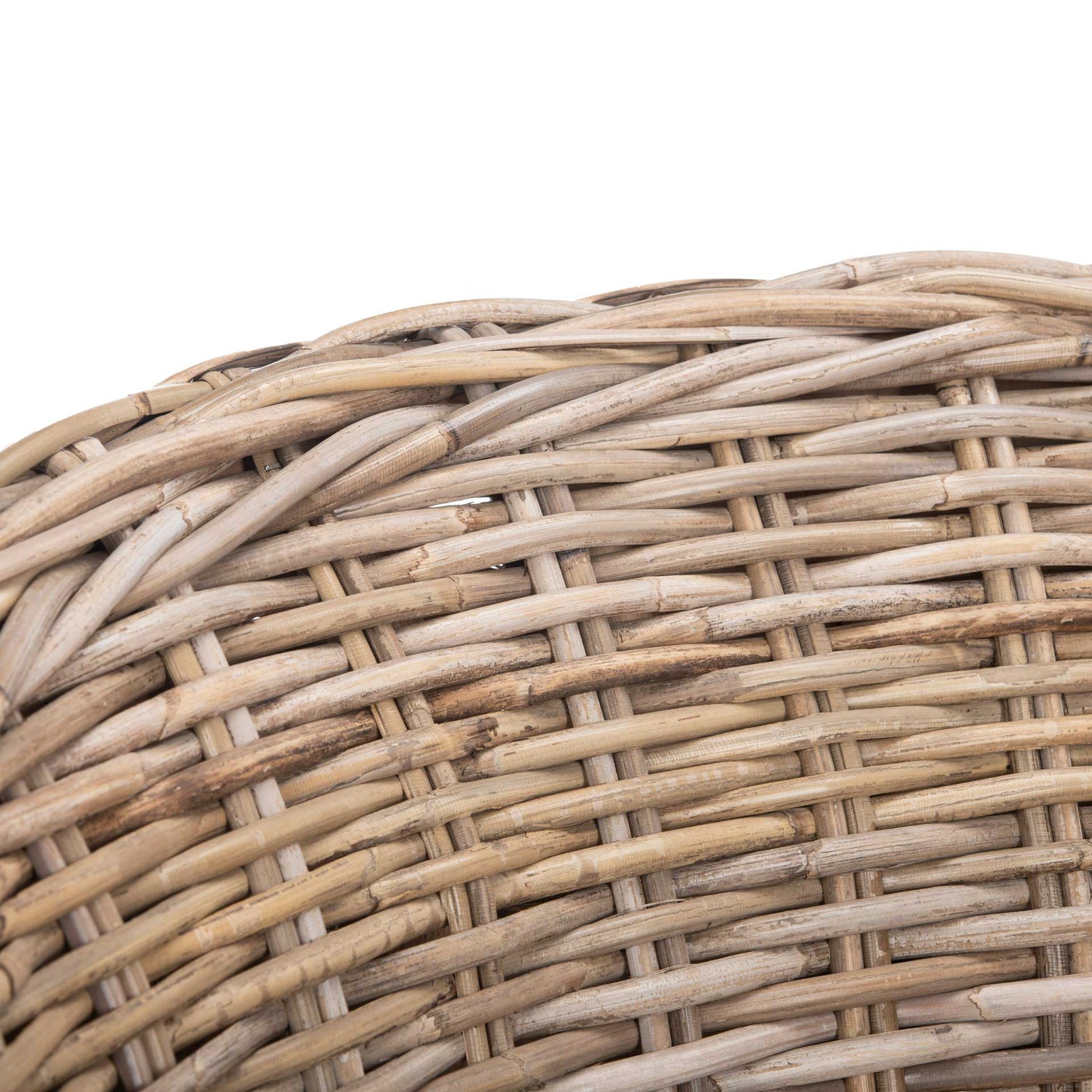 Omar Rattan Barrel Chair Natural/White