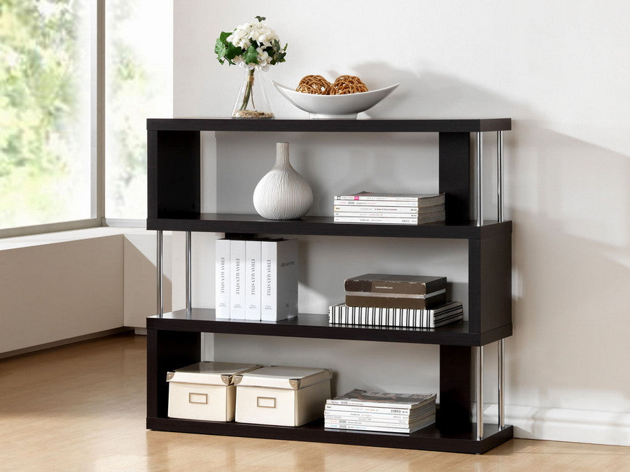 Zhao Bookcase Wenge 3 Tier