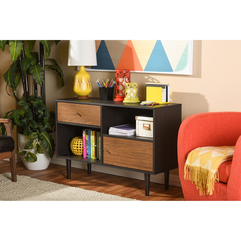 Austin Sideboard Cabinet Black/Walnut