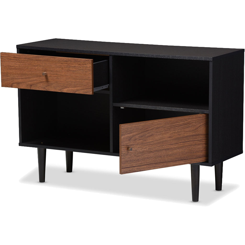 Austin Sideboard Cabinet Black/Walnut