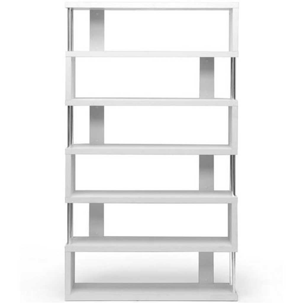 Zhao Bookcase White 6 Tier