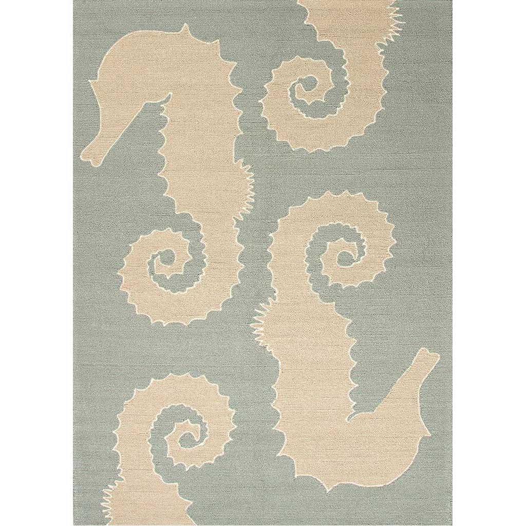 Grant Seahorse Slate Blue Area Rug
