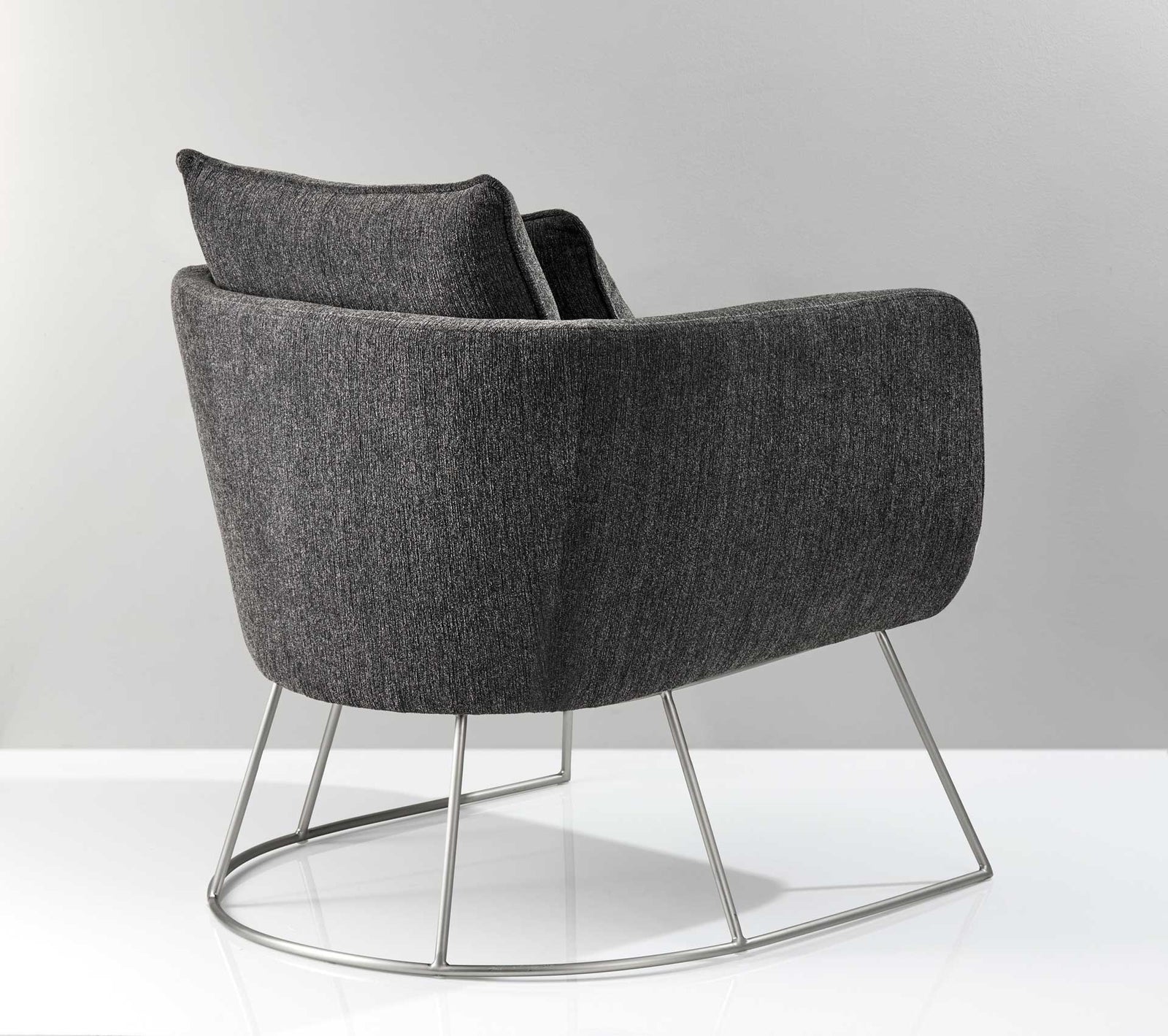 Steven Fabric Chair Dark Gray