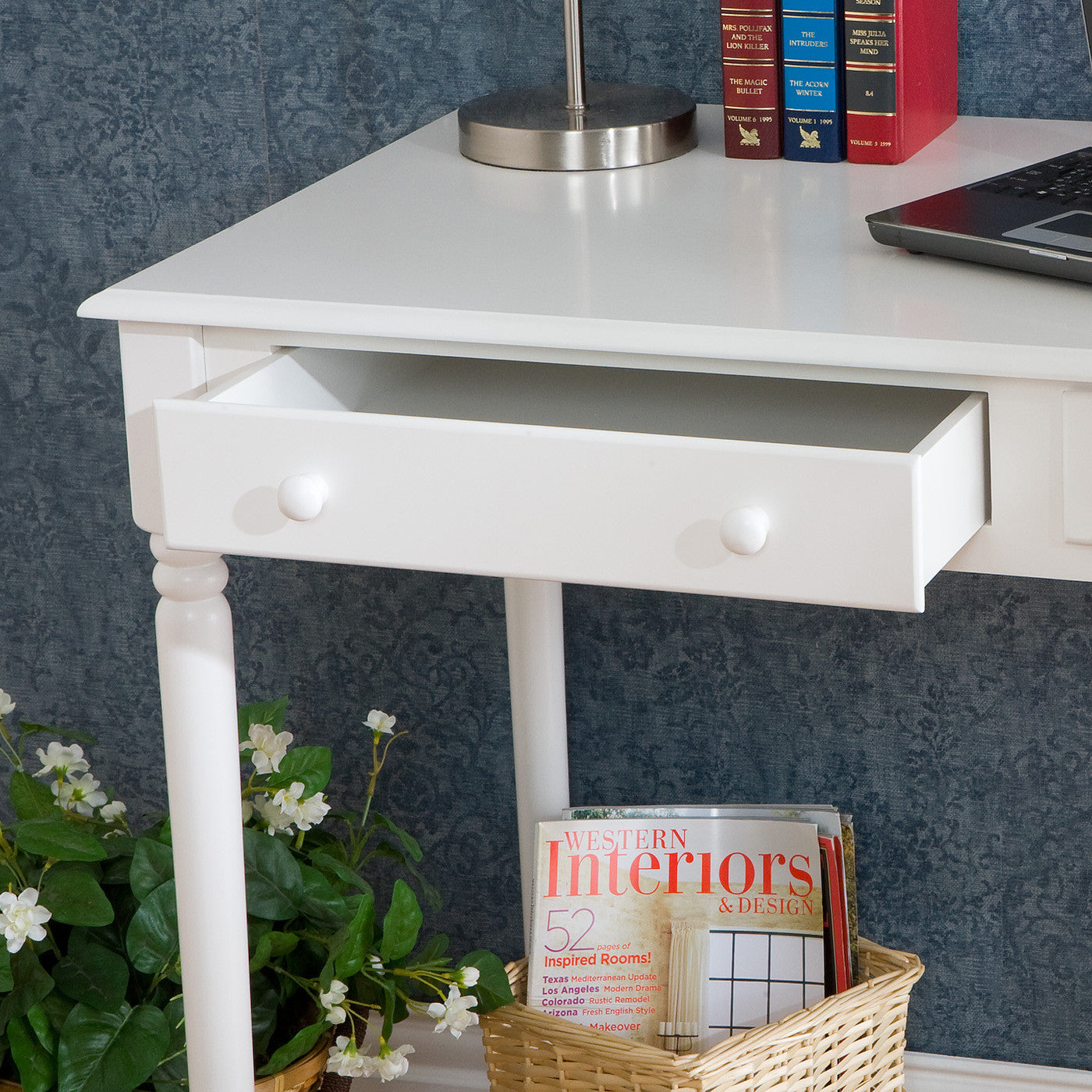 Writers 2-Drawer Desk White