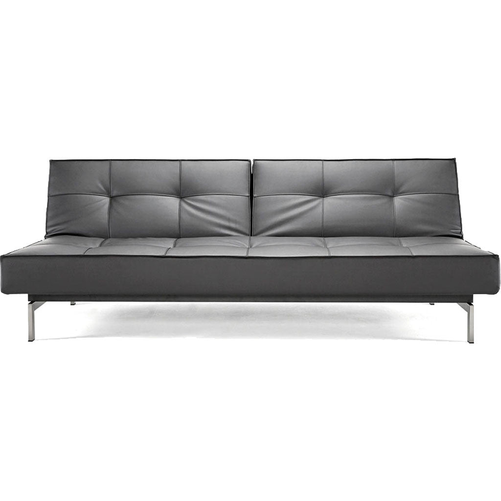 Stockholm Sofa Steel Black Leather