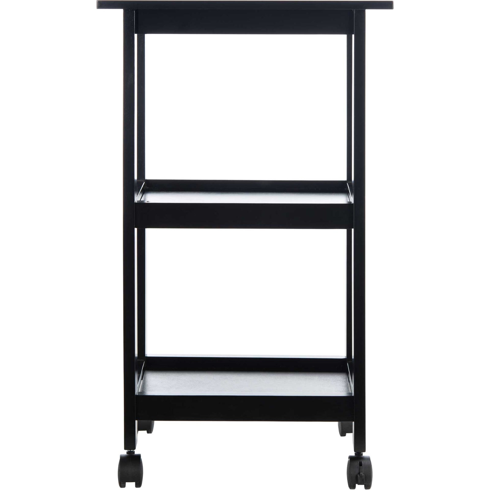 Bentlee 2 Shelf Kitchen Cart Black