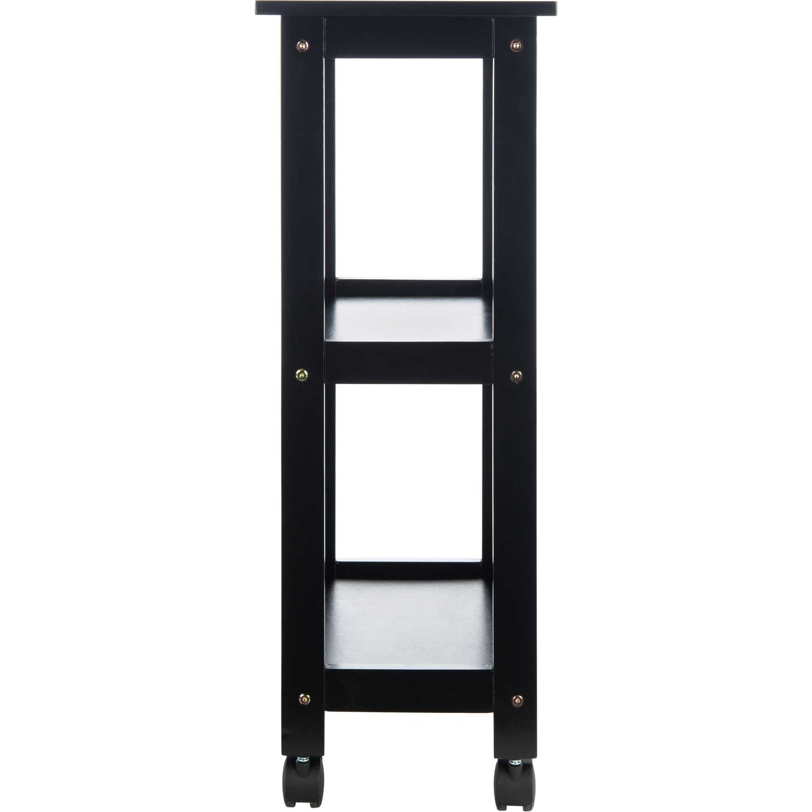 Bentlee 2 Shelf Kitchen Cart Black