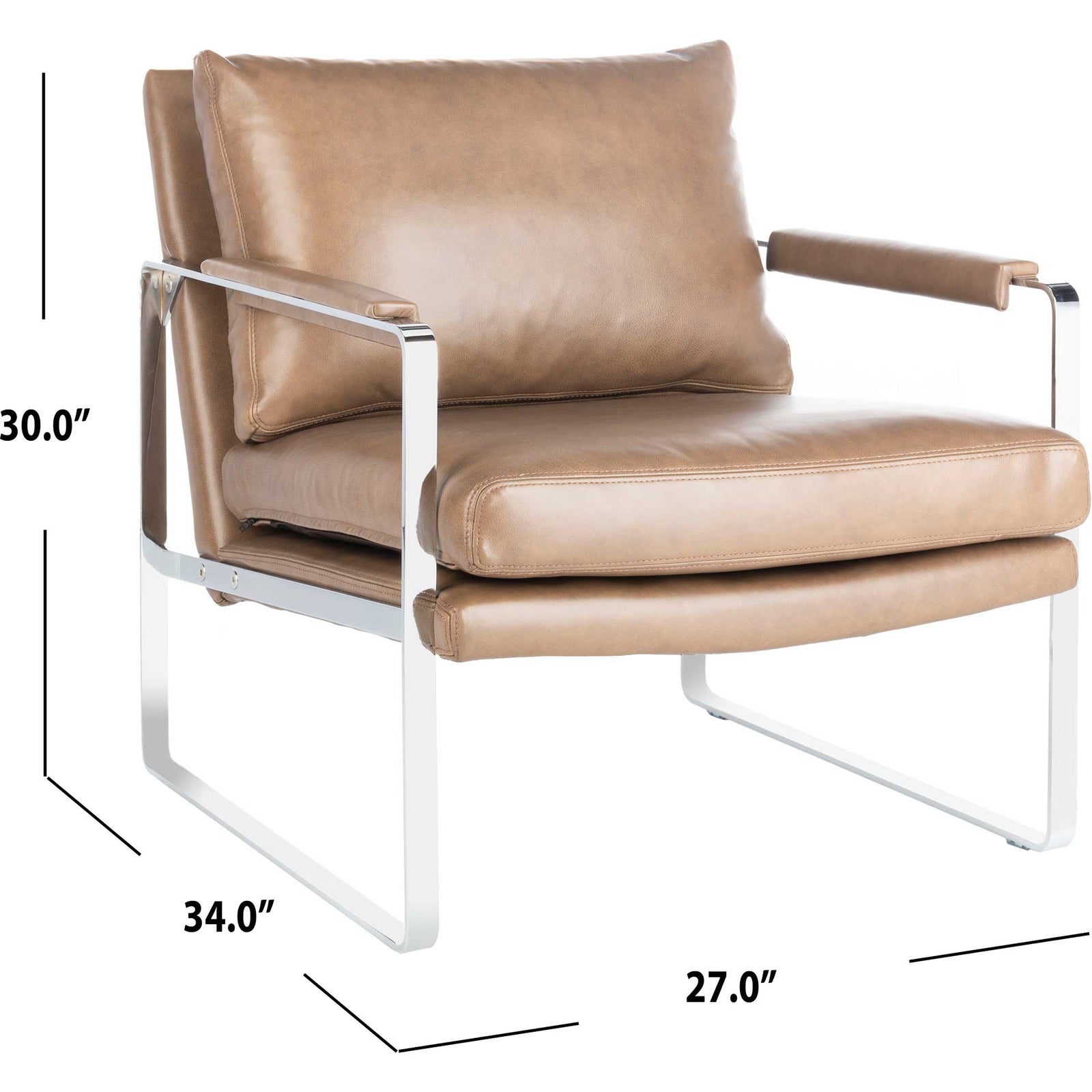 Estrella Metal Accent Chair Dark Brown/Silver