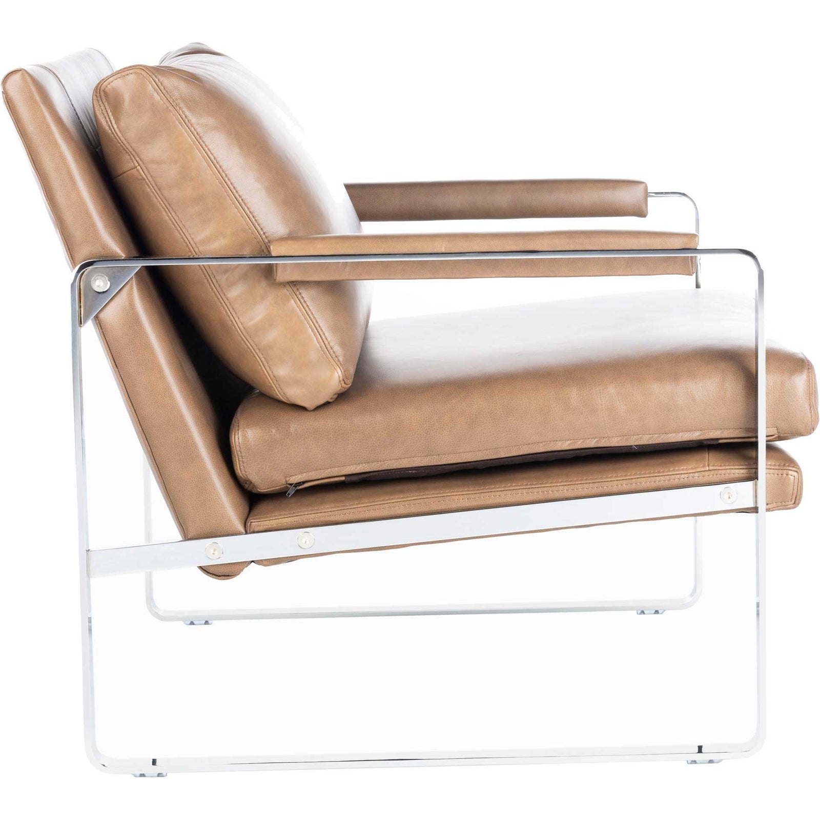 Estrella Metal Accent Chair Dark Brown/Silver