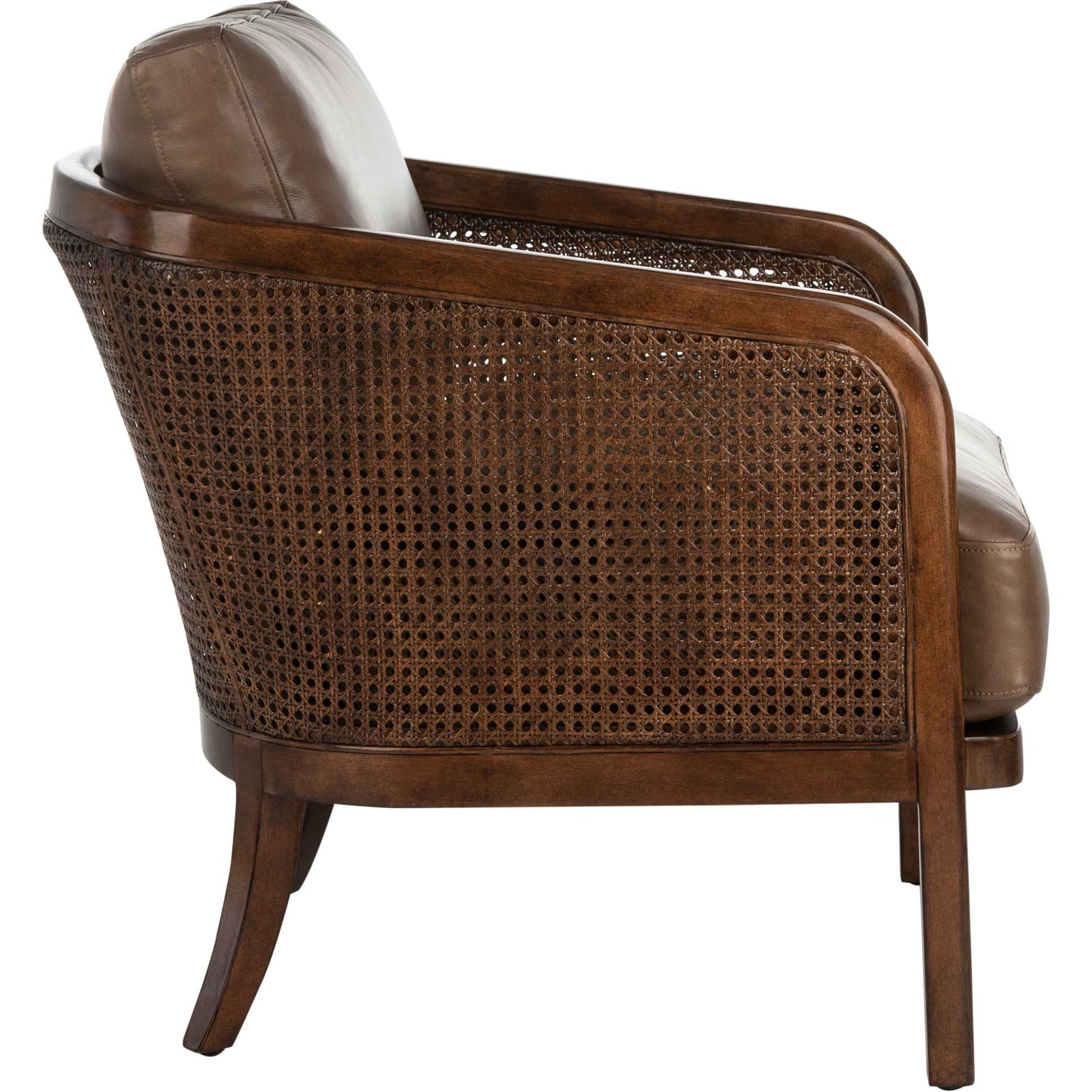 Caroline Barrel Back Chair Dark Brown