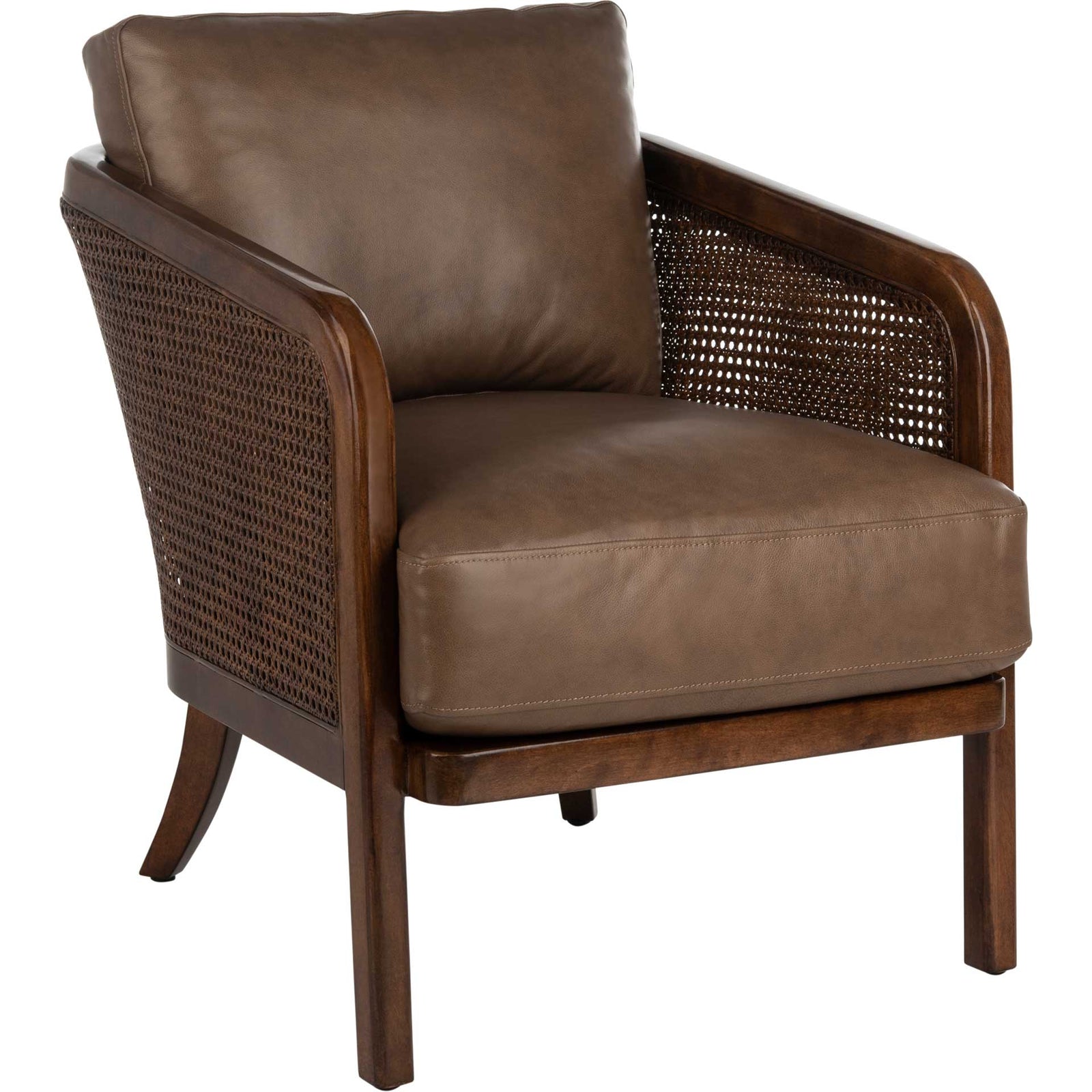 Caroline Barrel Back Chair Dark Brown