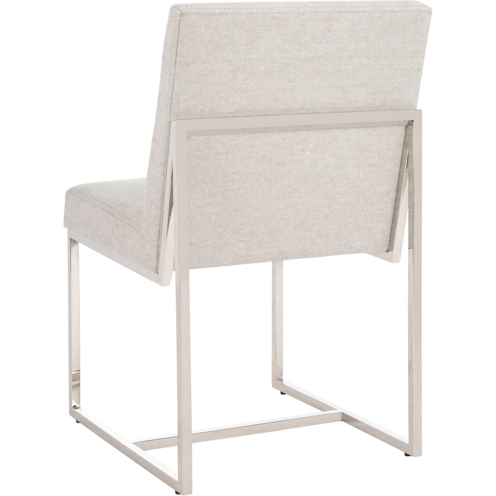 Lola Chrome Dining Chair Gray/White