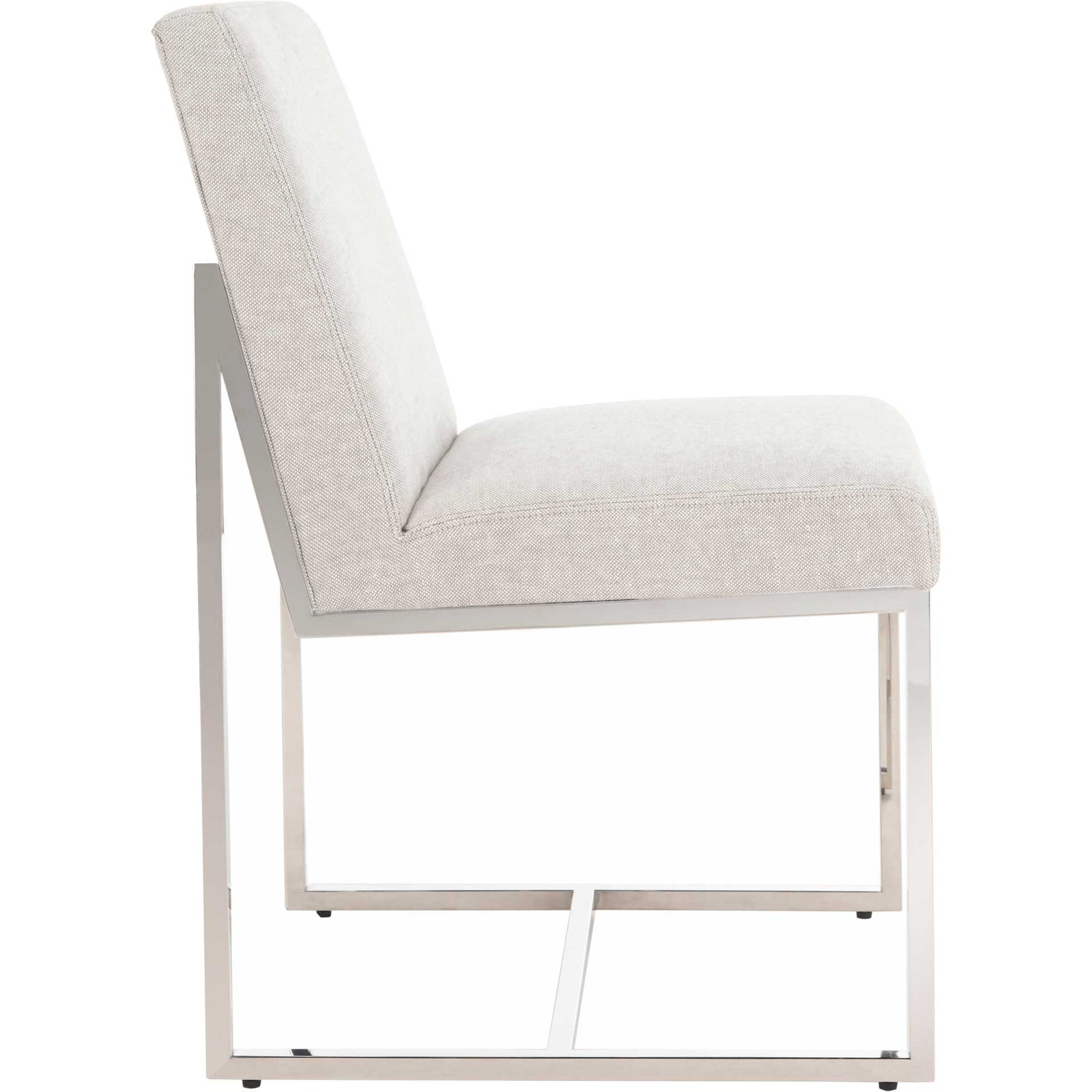 Lola Chrome Dining Chair Gray/White