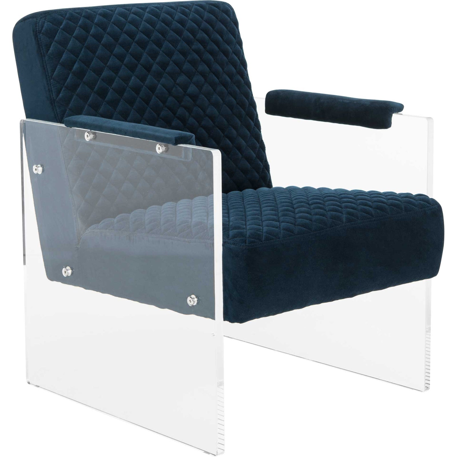 Maggie Acrylic Arm Chair Navy Blue