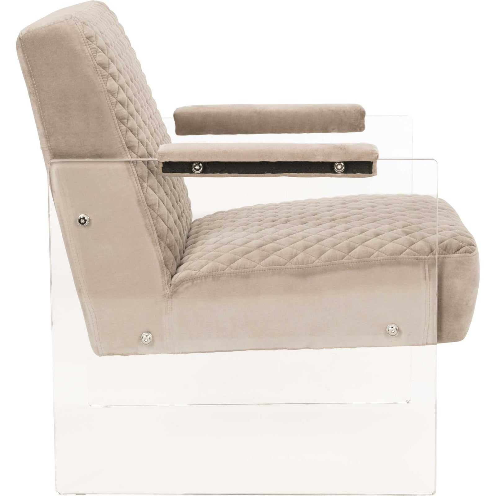 Maggie Acrylic Arm Chair Taupe