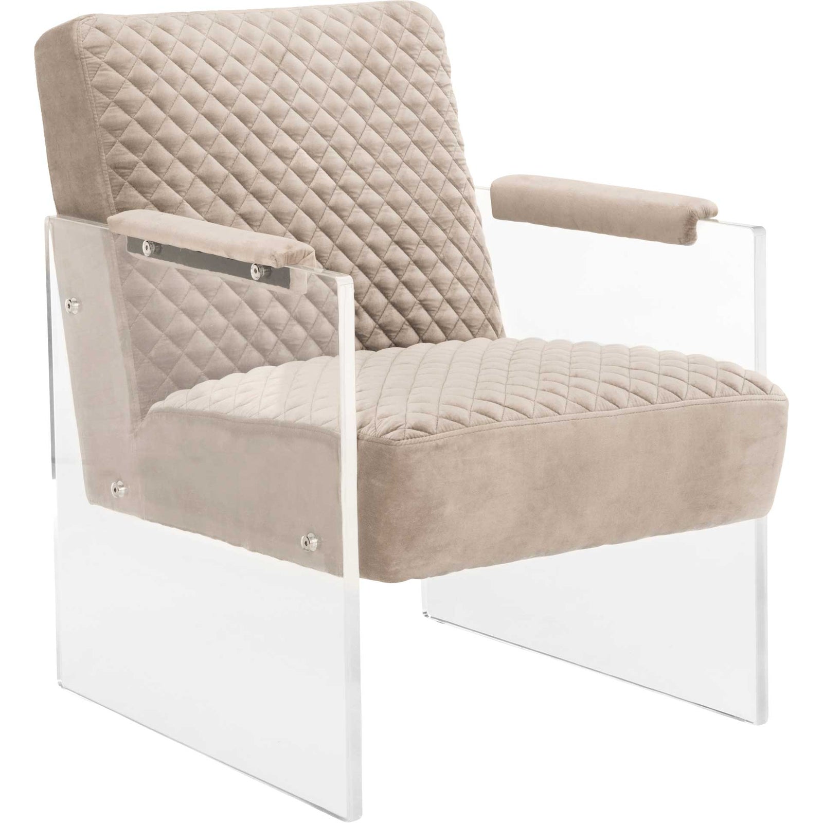 Maggie Acrylic Arm Chair Taupe