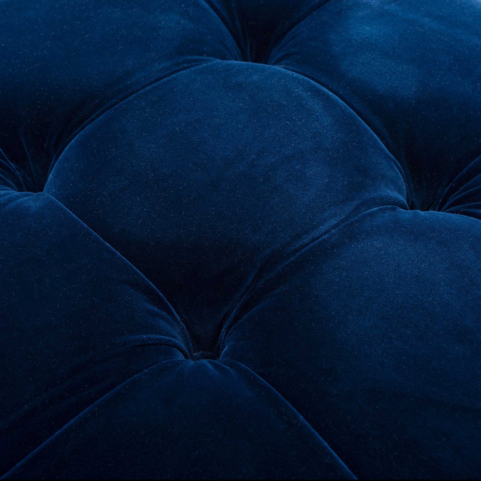 Simeon Navy Velvet Tufted Ottoman Giotto Navy