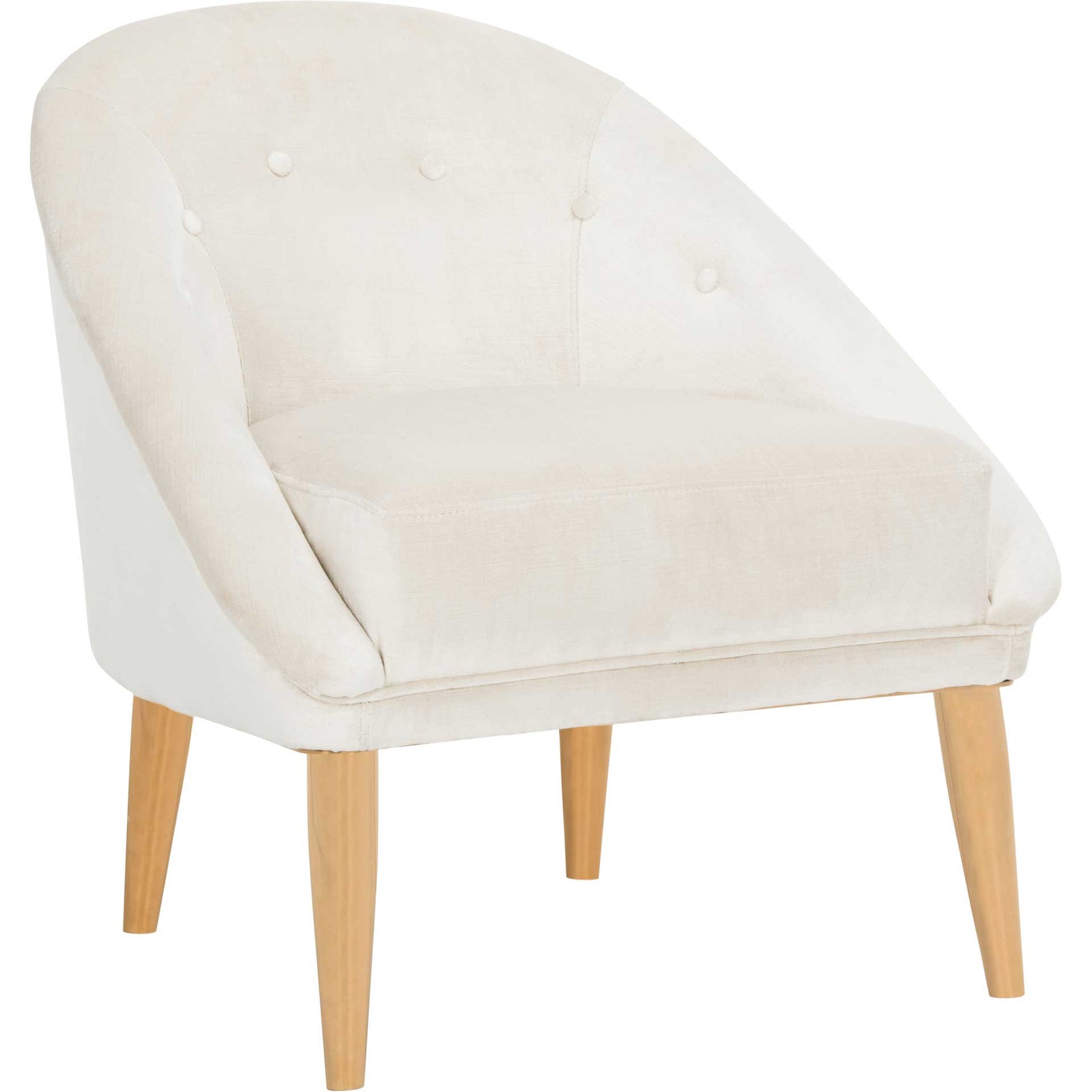 Holland Velvet Club Chair Gold/Bella White