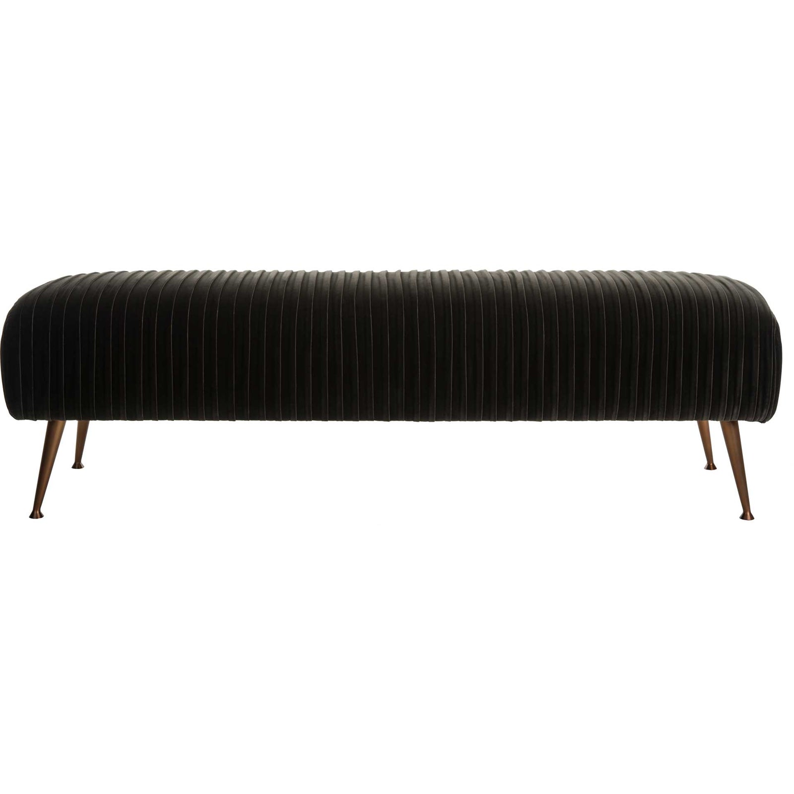 Sanguine Velvet Bench Antique Brass/Giotto Shale
