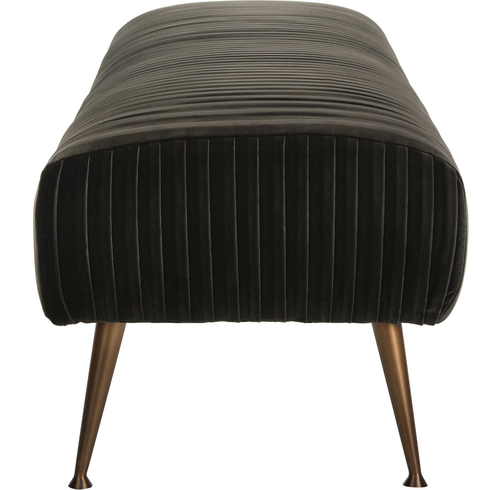 Sanguine Velvet Bench Antique Brass/Giotto Shale