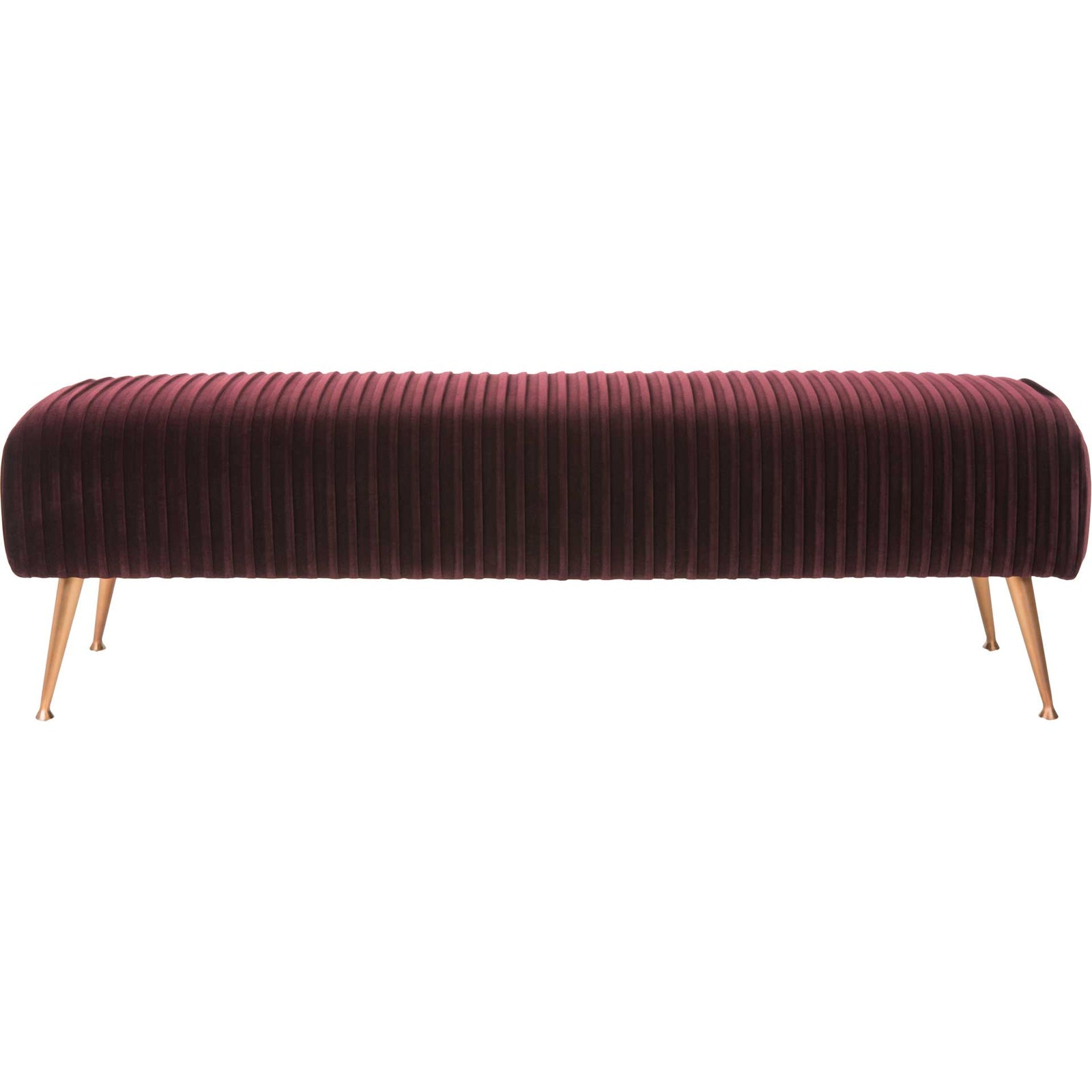 Sanguine Velvet Bench Brass/Giotto Cabernet