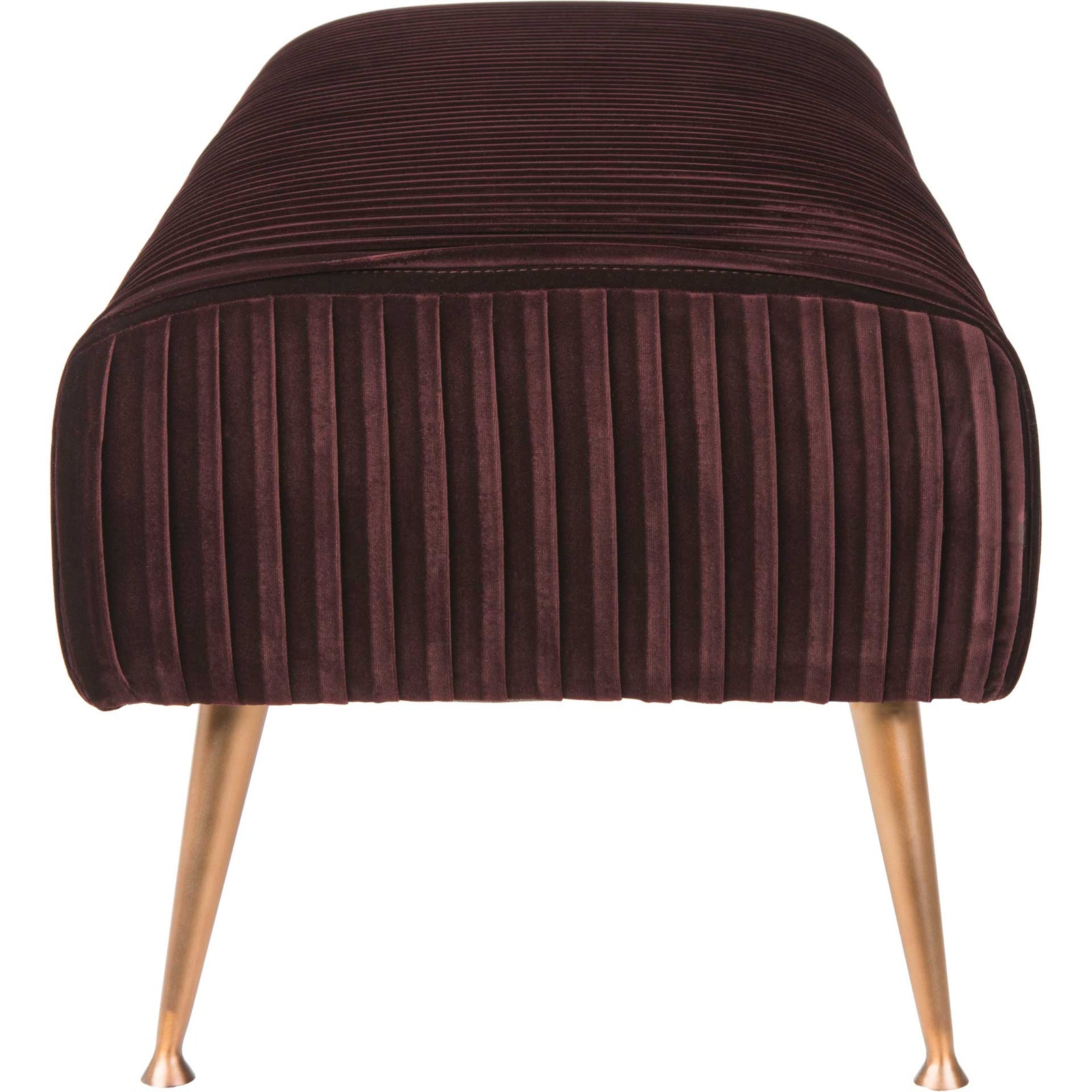 Sanguine Velvet Bench Brass/Giotto Cabernet