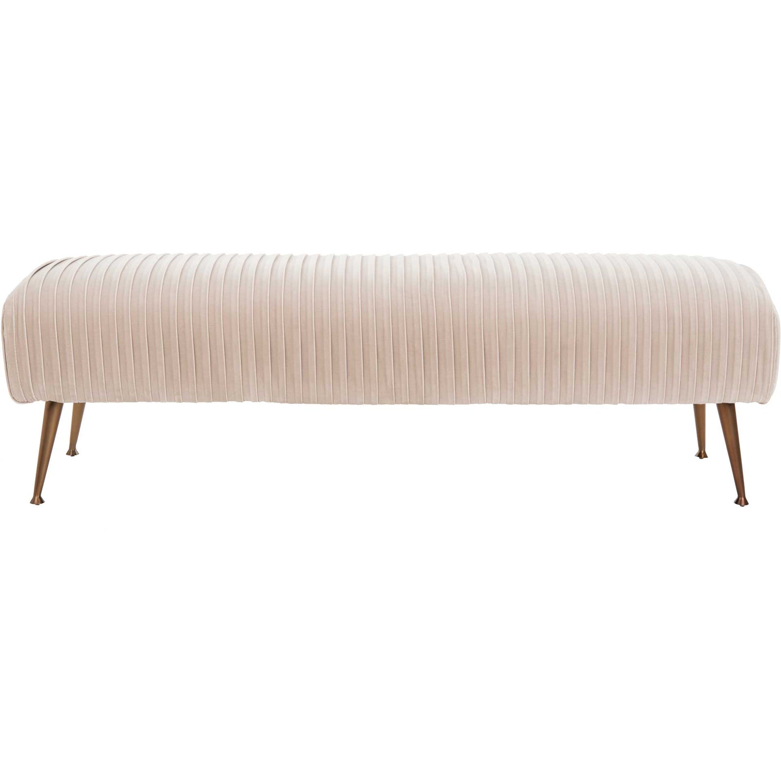Sanguine Velvet Bench Brass/Giotto Almond