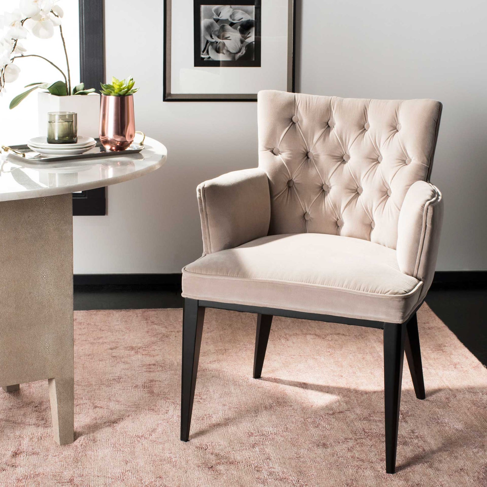 Manning Velvet Arm Chair Giotto Almond