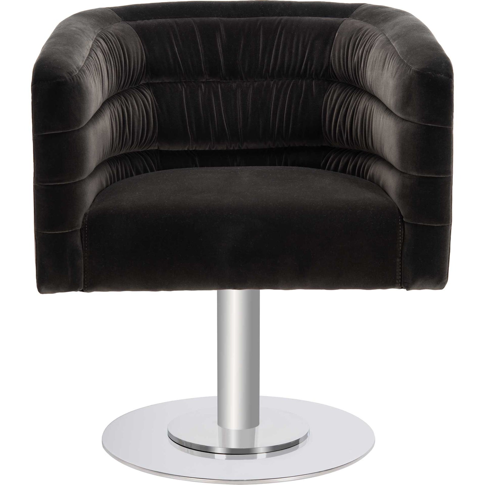 Mavra Velvet Swivel Tub Chair Giotto Shale