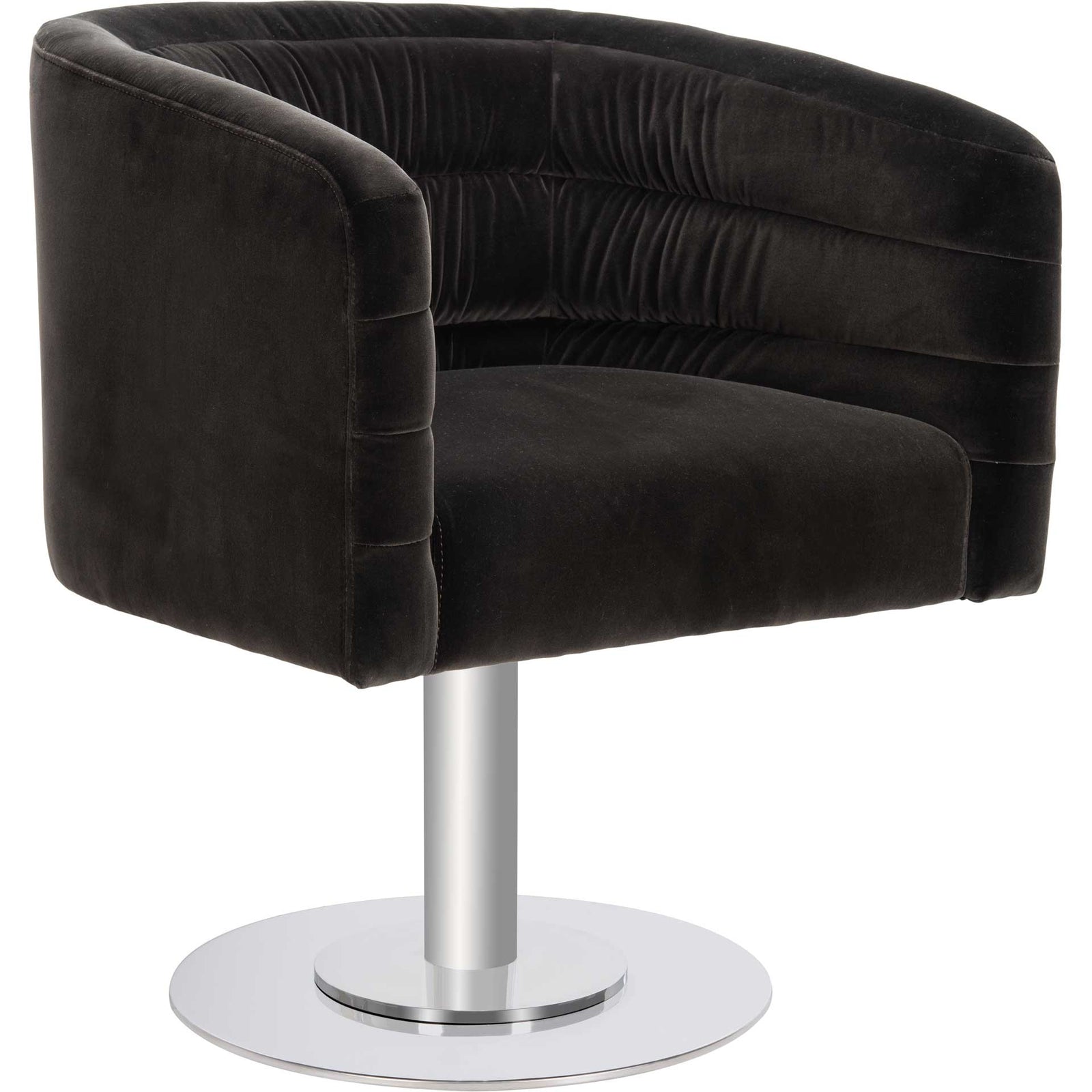 Mavra Velvet Swivel Tub Chair Giotto Shale