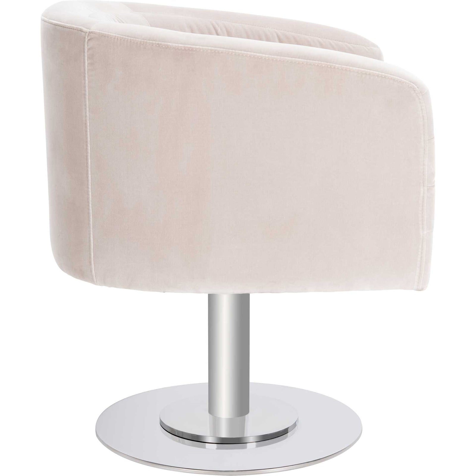 Mavra Velvet Swivel Tub Chair Giotto Almond