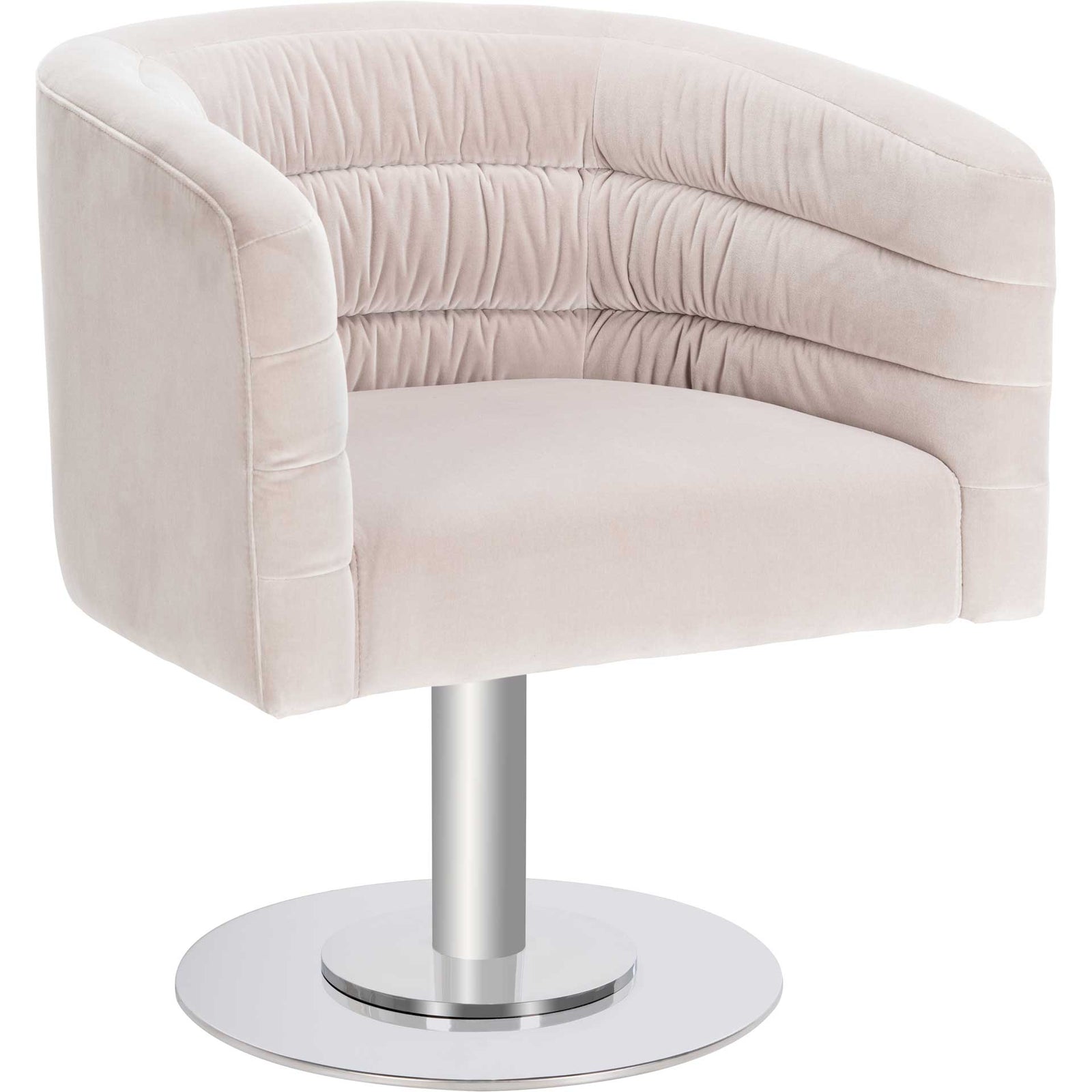 Mavra Velvet Swivel Tub Chair Giotto Almond