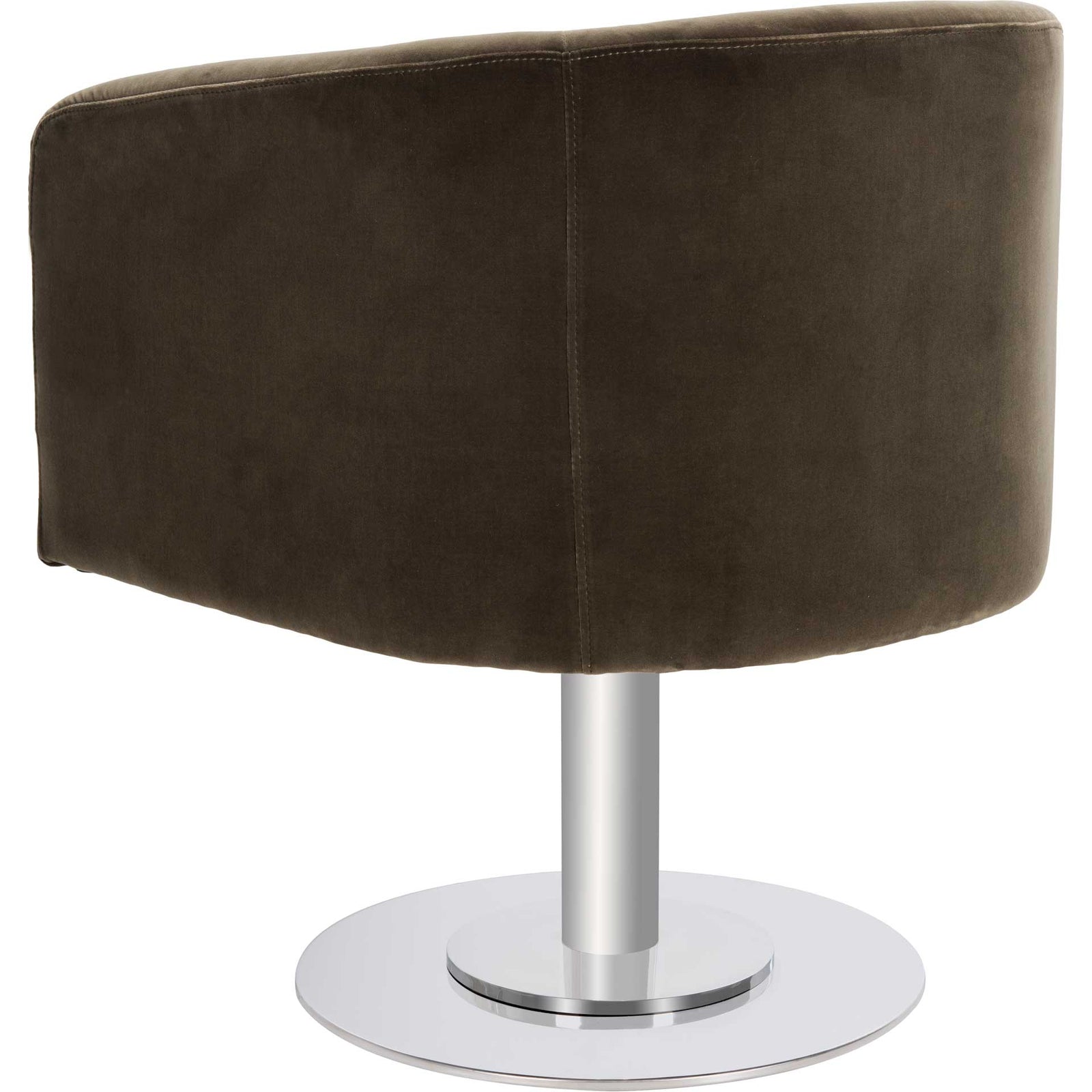 Mavra Velvet Swivel Tub Chair Giotto Dark Olive Green