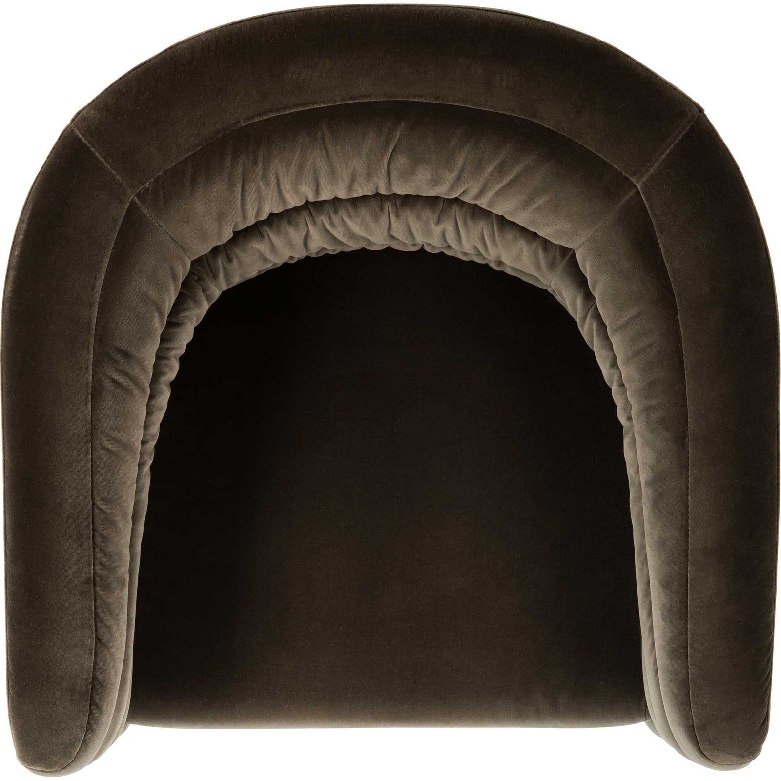 Mavra Velvet Swivel Tub Chair Giotto Dark Olive Green