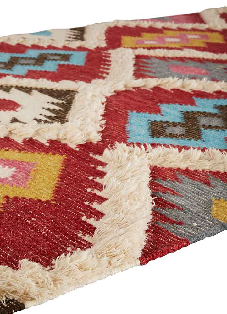 Kokoda Darby Red/Blue Area Rug