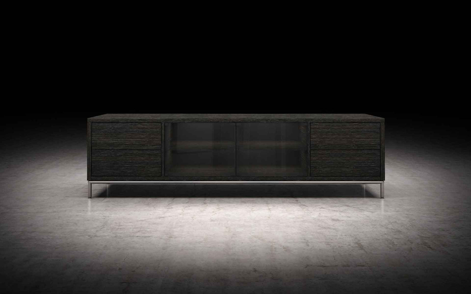 Lenox Media Cabinet Gray Oak