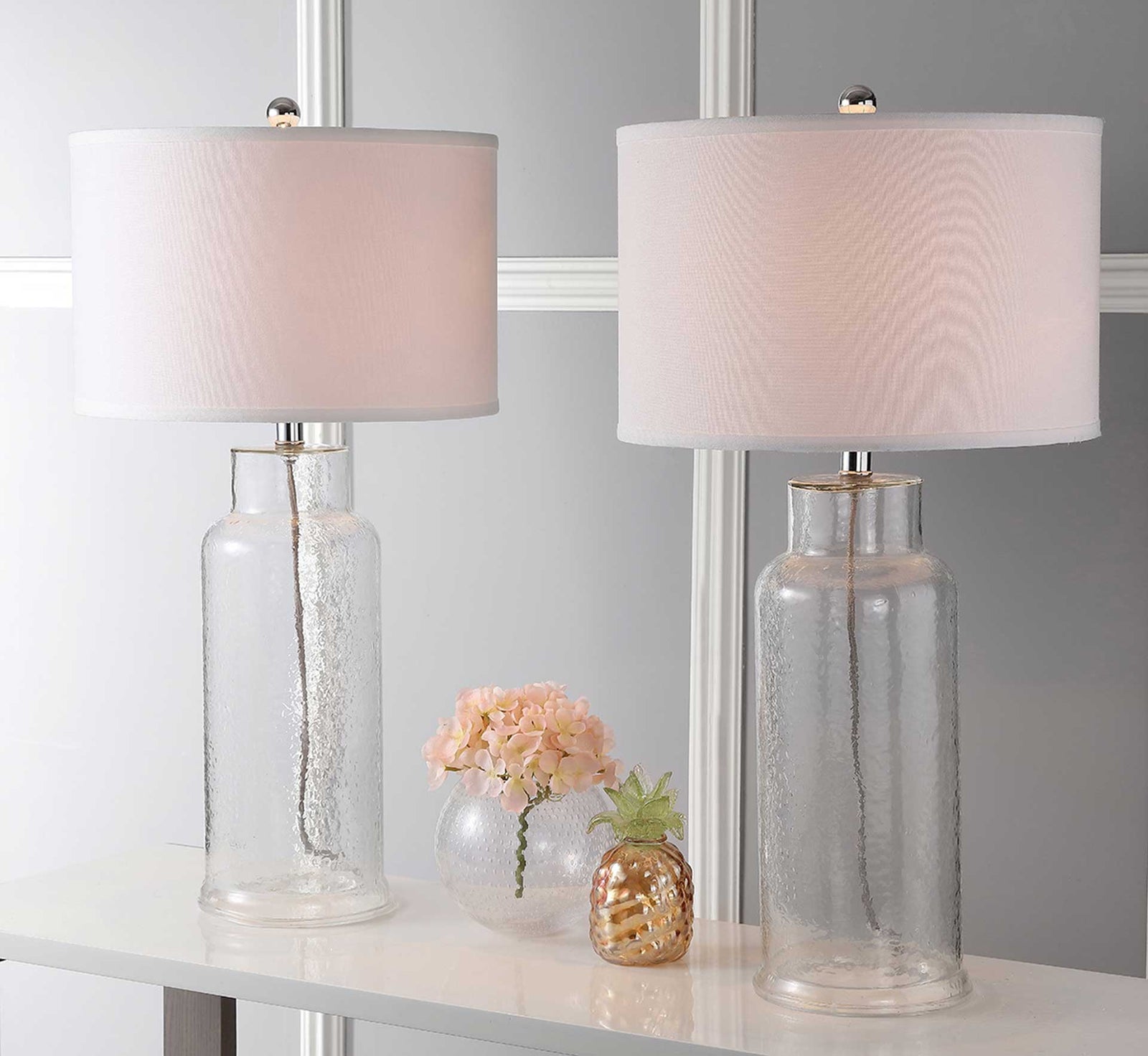 Bottle Glass Table Lamp Clear (Set of 2)
