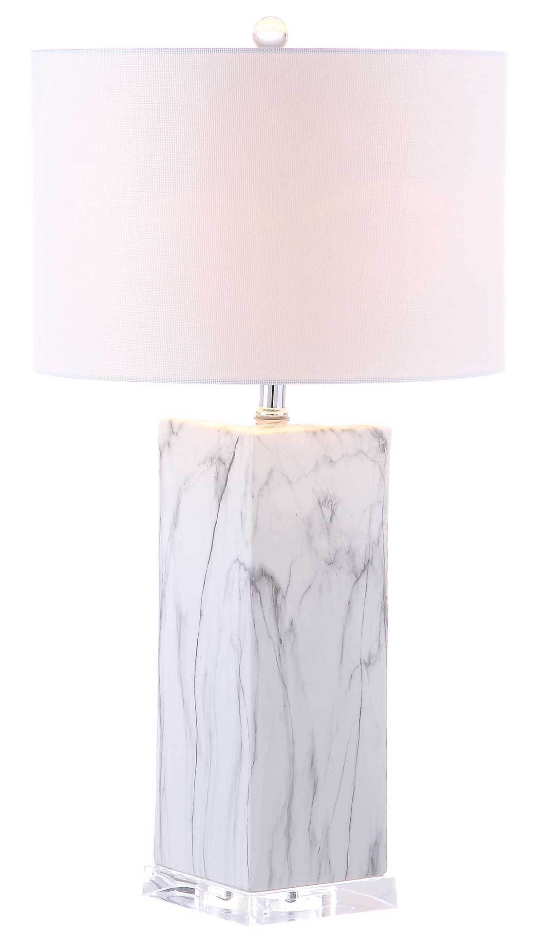 Oliver Table Lamp Black/White Marble (Set of 2)