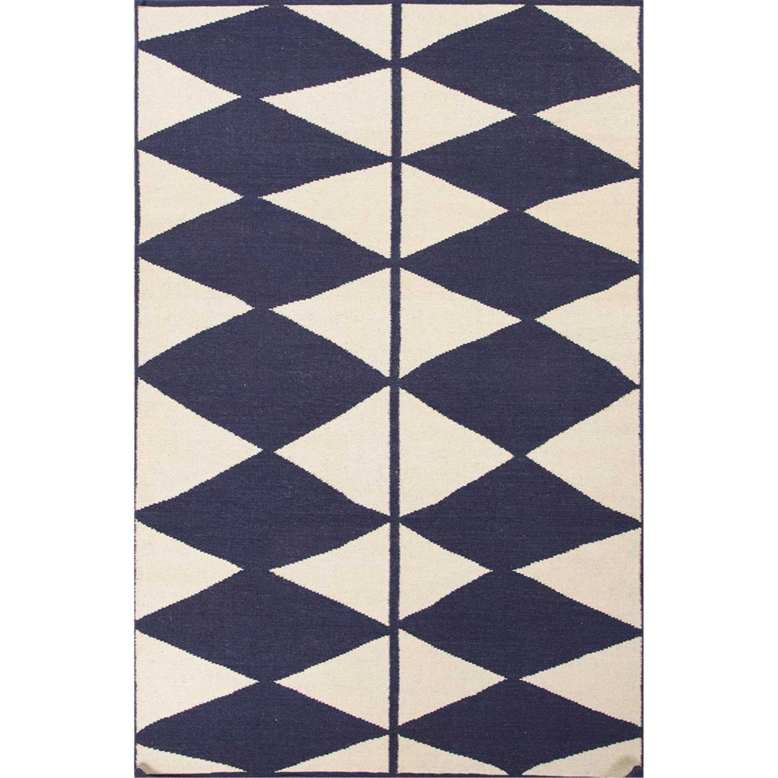 En Casa Harlequin Antique White/Deep Navy Area Rug
