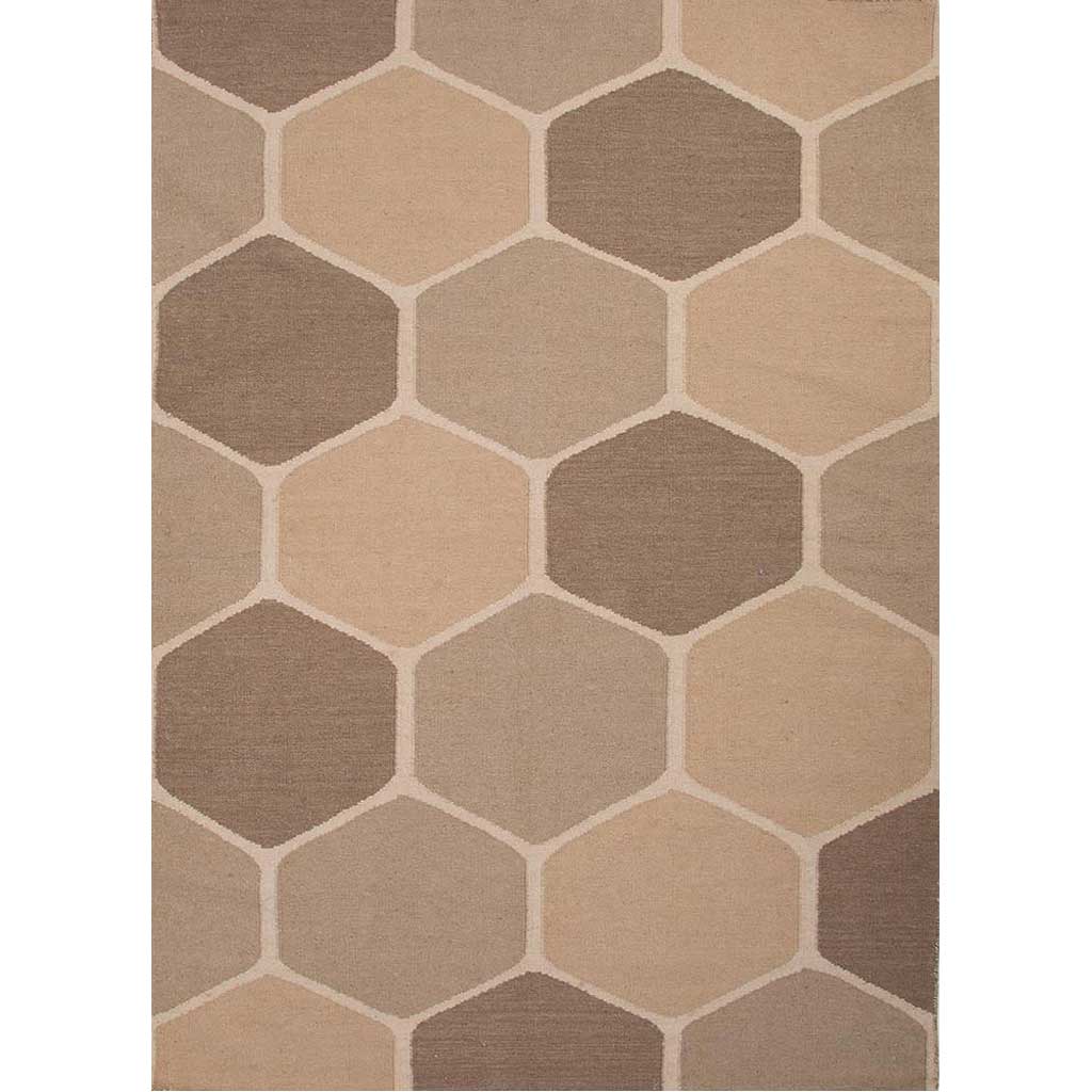 En Casa Beehive Silver/Gray Brown Area Rug