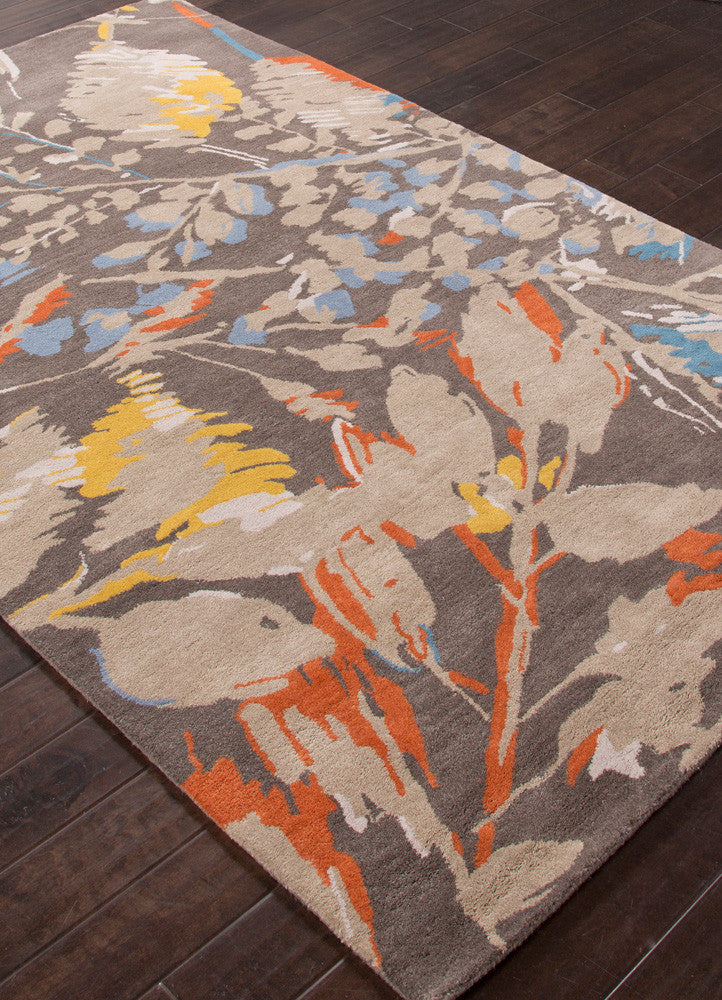 En Casa Wild Flowers Liquorice/Silver Gray Area Rug
