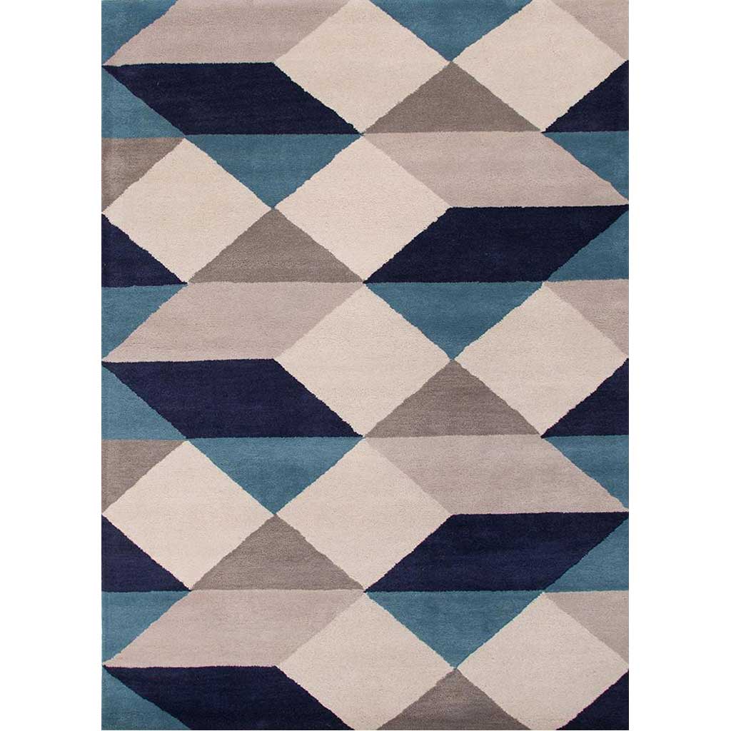En Casa Ojo White/Deep Navy Area Rug