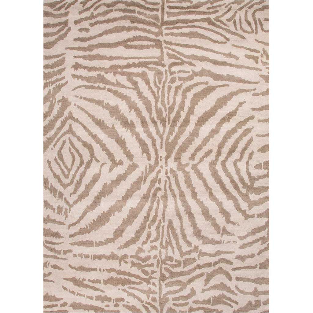 En Casa Zebra Ikat White/Silver Gray Area Rug