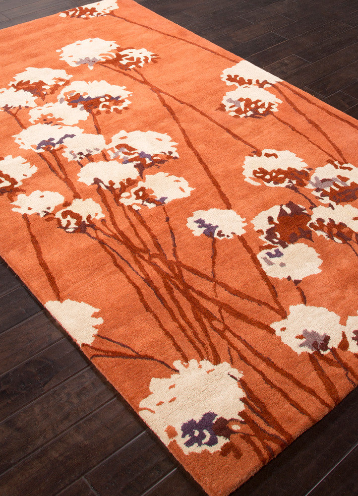 En Casa Cotton Blossom Red Orange Area Rug